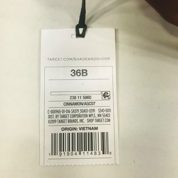 Shade And Shore Women's 36B Lightly Lined Shirred Bralette Bikini Swim Top New - Picture 5 of 12